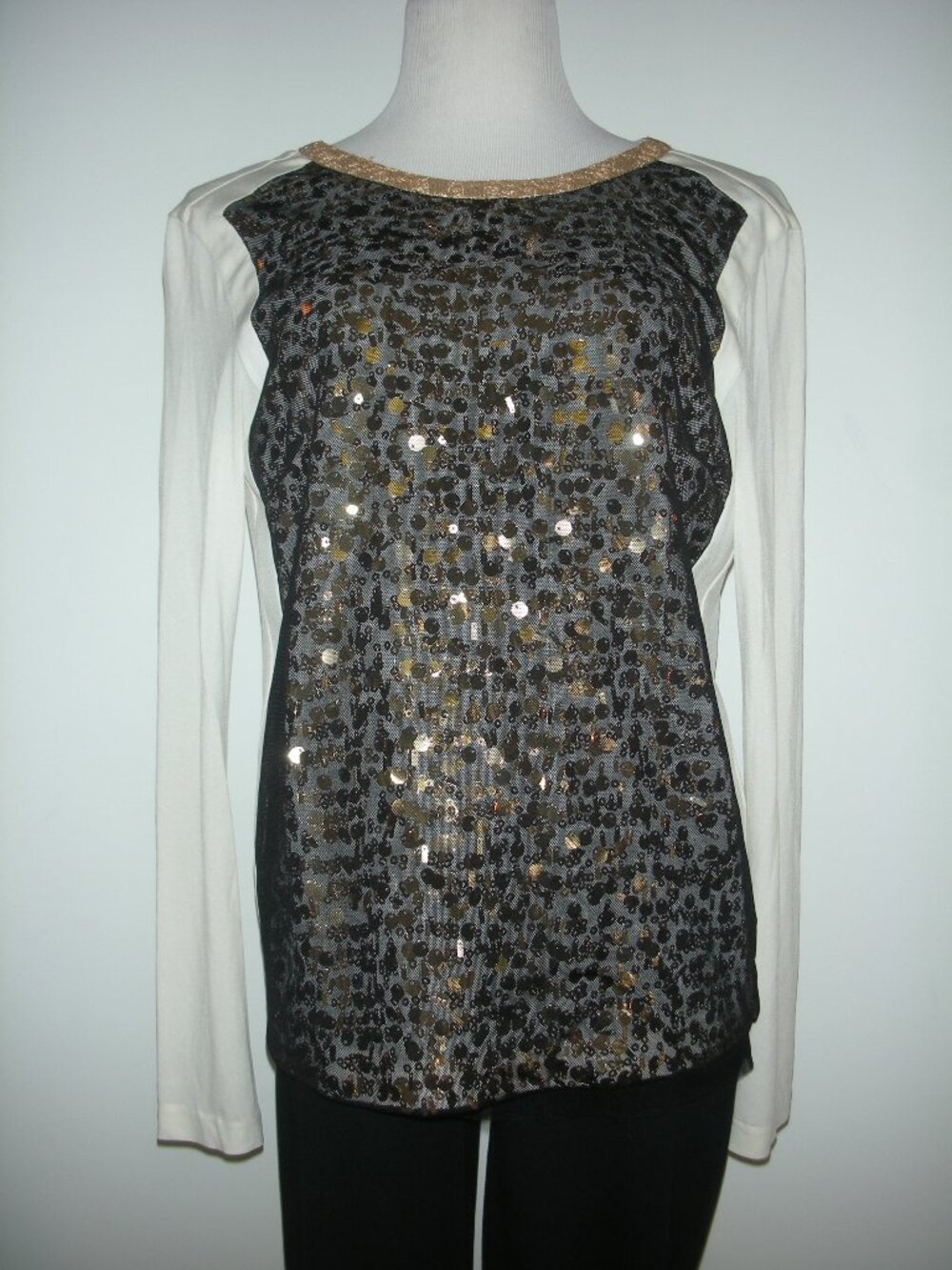Rag & Bone Sequin Mesh Top S Store Exclusive Y2K Party Cocktail Designer